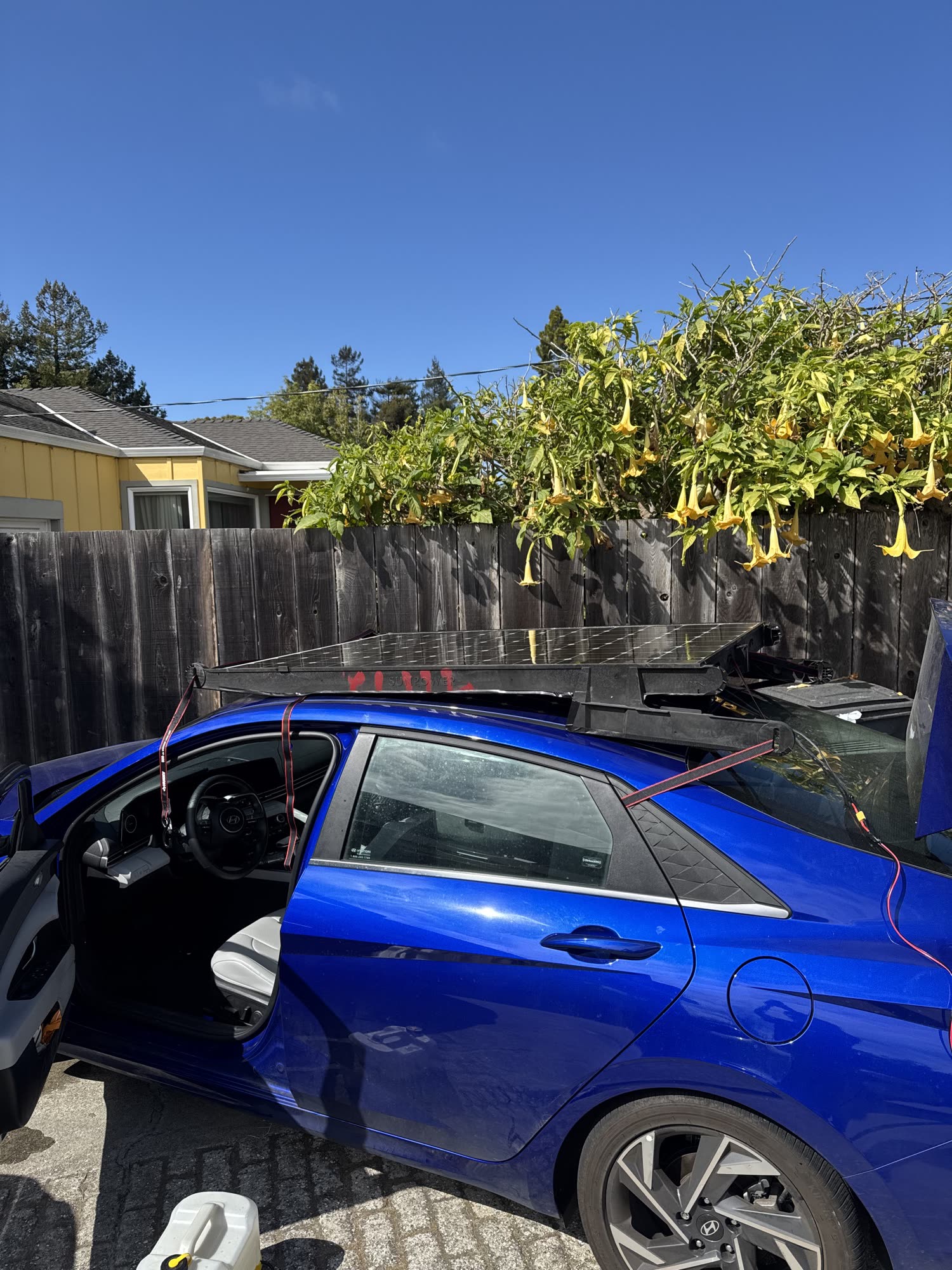 My car-mounted solar panel project